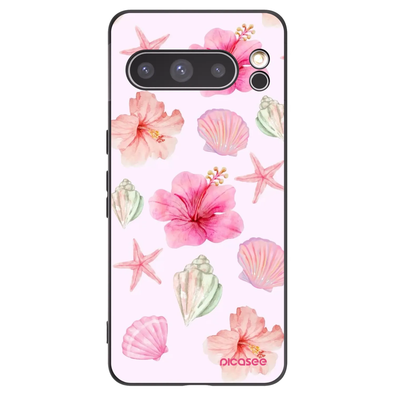 Picasee Μαύρη θήκη σιλικόνης για Google Pixel 8 Pro - Blush Lagoon