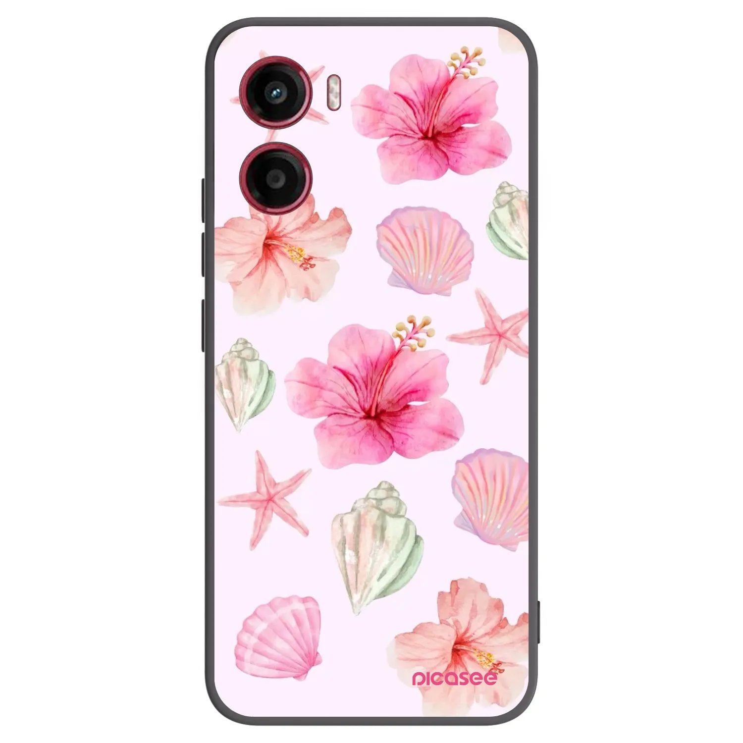 Picasee Μαύρη θήκη σιλικόνης για Motorola Moto G05 - Blush Lagoon