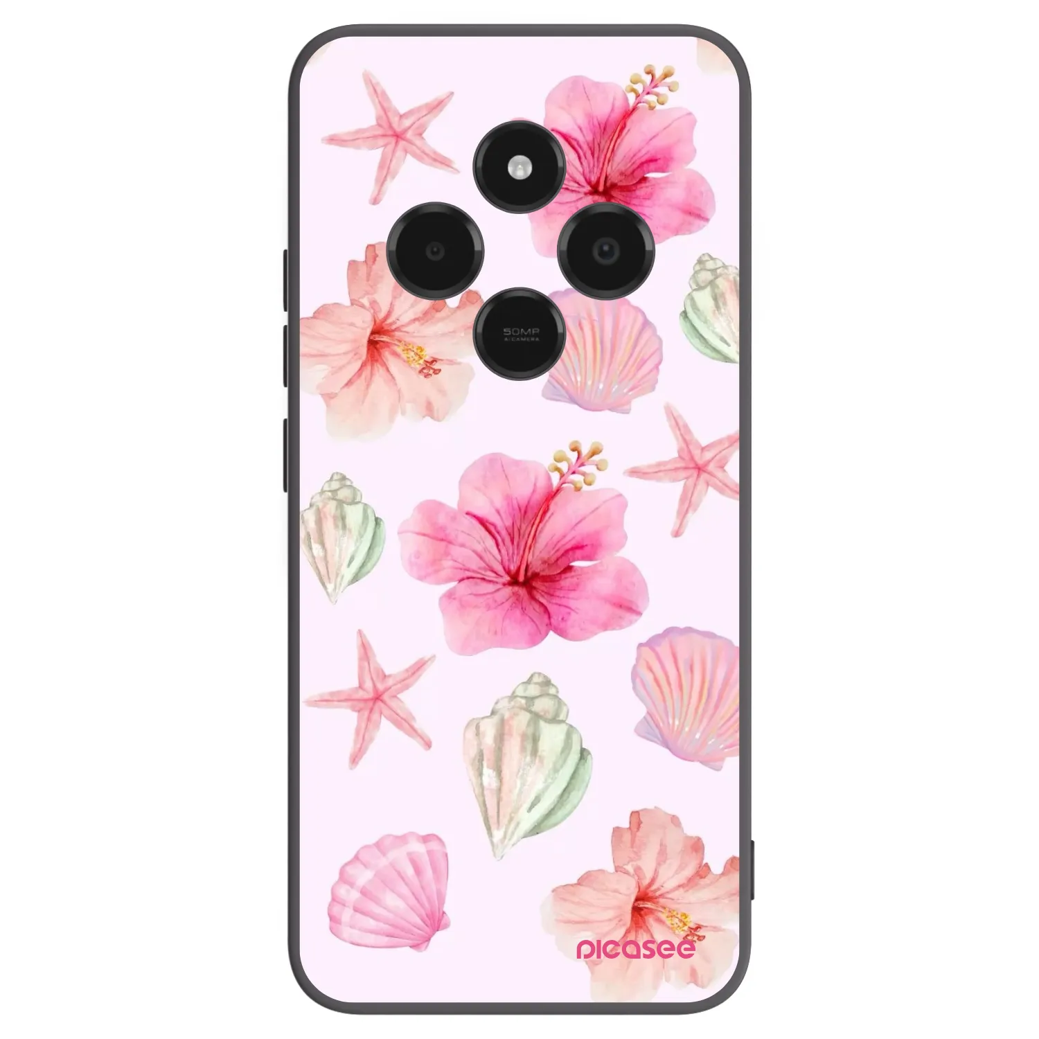 Picasee Μαύρη θήκη σιλικόνης για Xiaomi Poco C75 - Blush Lagoon