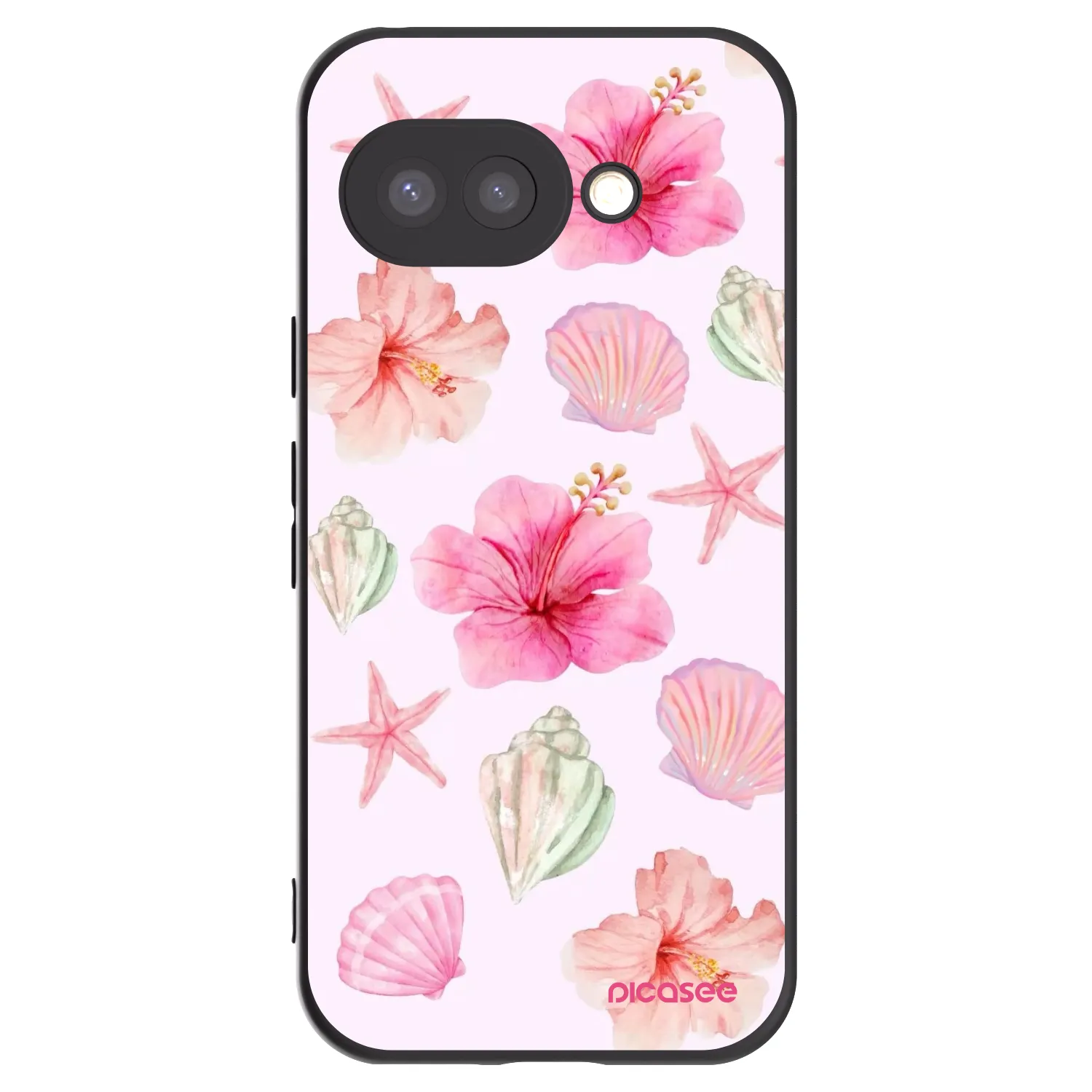 Picasee Μαύρη θήκη σιλικόνης για Google Pixel 9a - Blush Lagoon