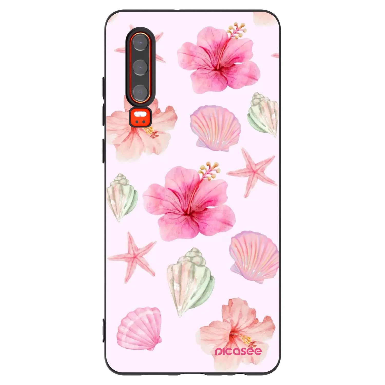Picasee Μαύρη θήκη σιλικόνης για Huawei P30 - Blush Lagoon