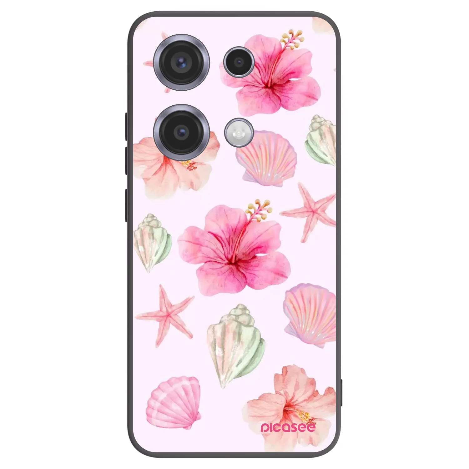 Picasee Μαύρη θήκη σιλικόνης για Xiaomi Redmi Note 14S - Blush Lagoon