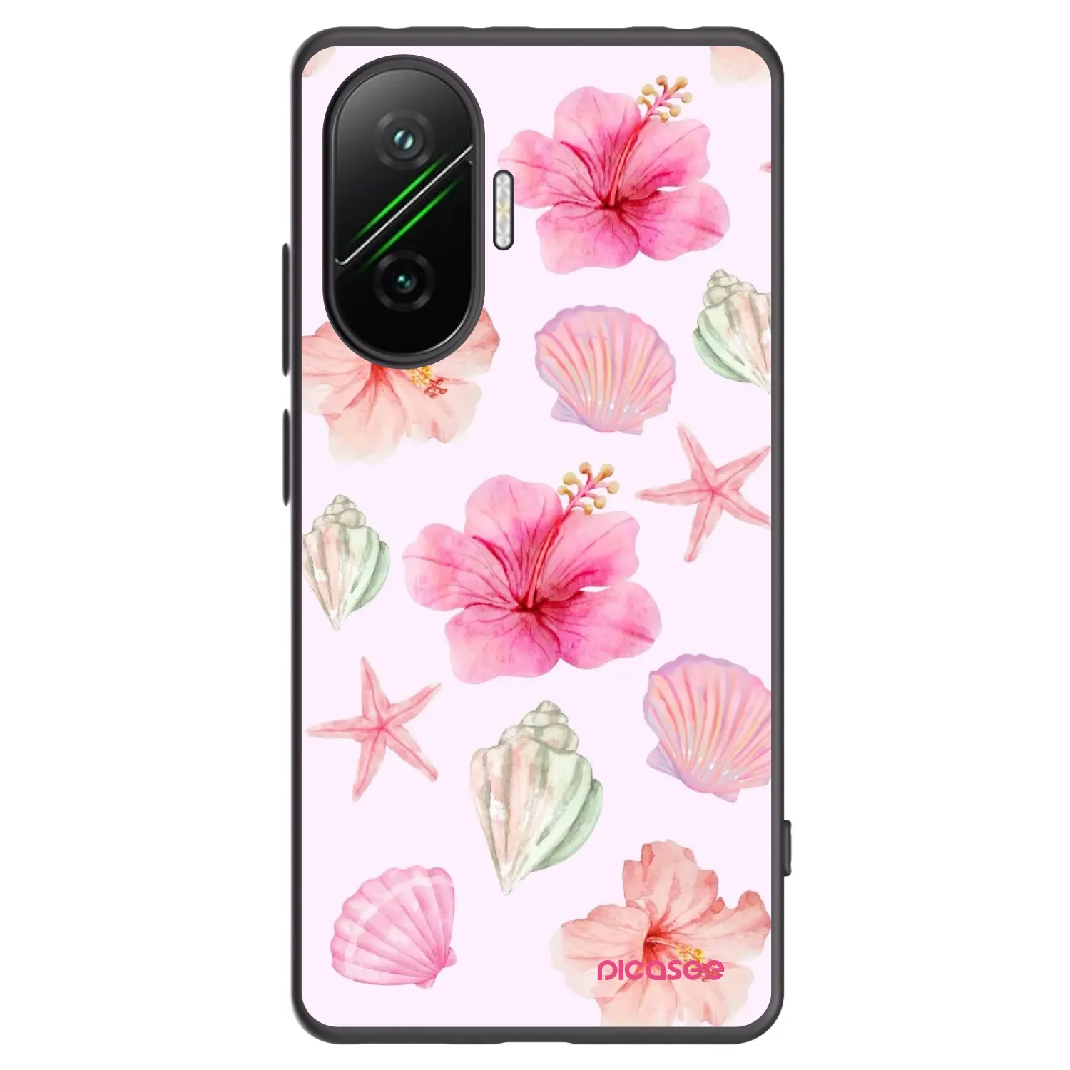 Picasee Μαύρη θήκη σιλικόνης για Xiaomi Poco F7 5G - Blush Lagoon
