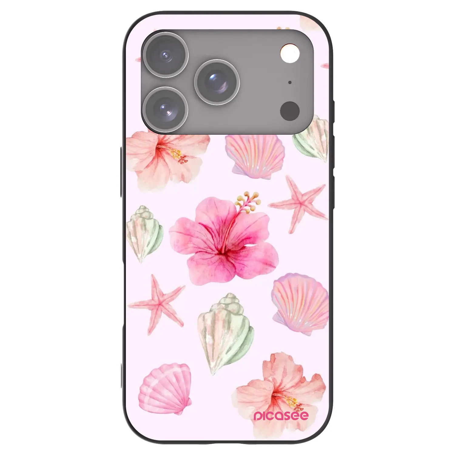 Picasee Μαύρη θήκη σιλικόνης για Apple iPhone 17 Pro - Blush Lagoon