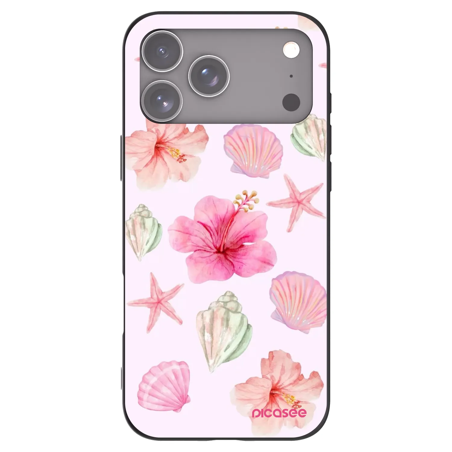 Picasee Μαύρη θήκη σιλικόνης για Apple iPhone 17 Pro Max - Blush Lagoon