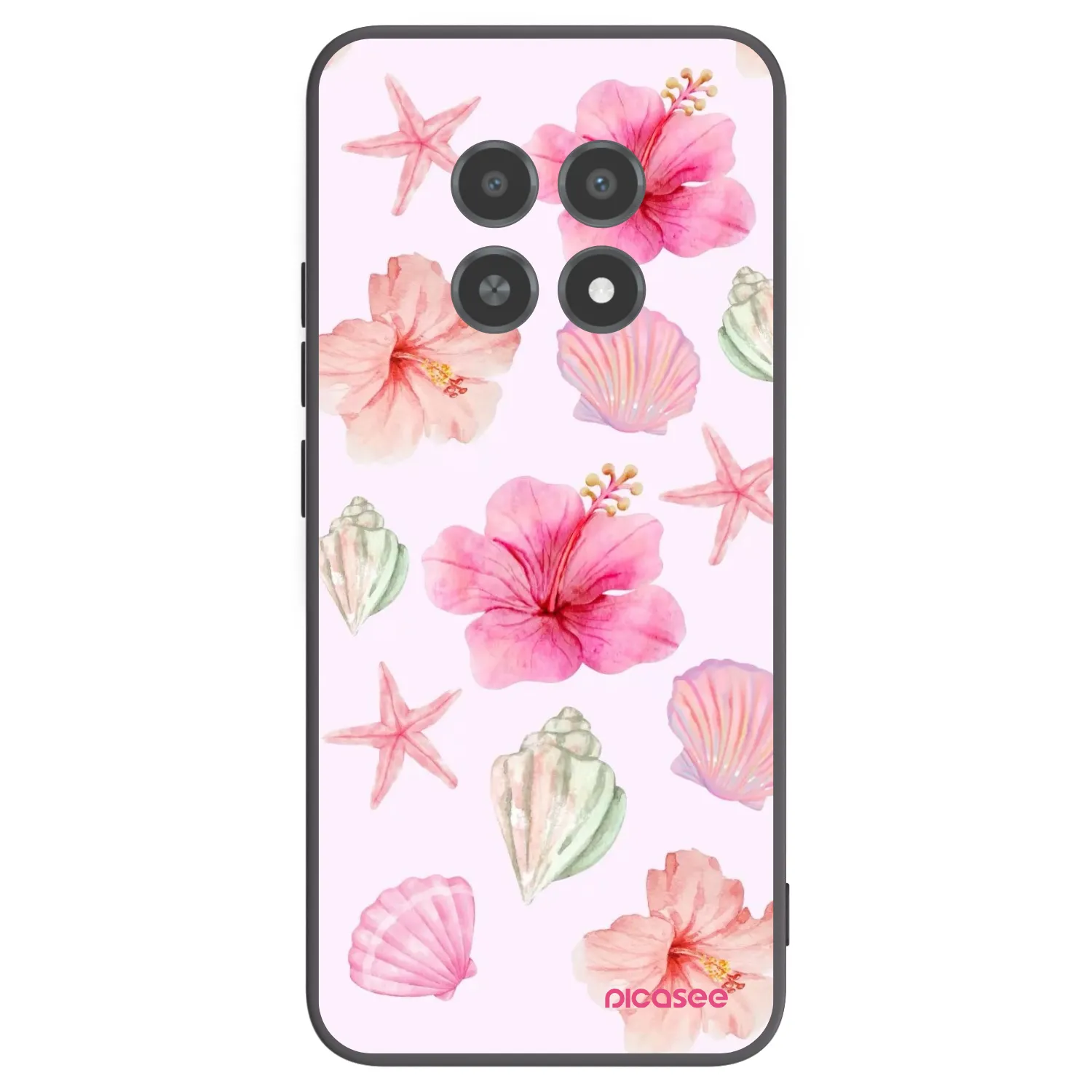 Picasee Μαύρη θήκη σιλικόνης για Realme 12X - Blush Lagoon