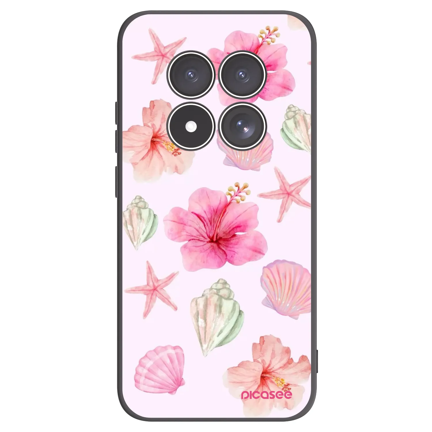 Picasee Μαύρη θήκη σιλικόνης για Xiaomi Redmi Note 15 Pro 4G - Blush Lagoon