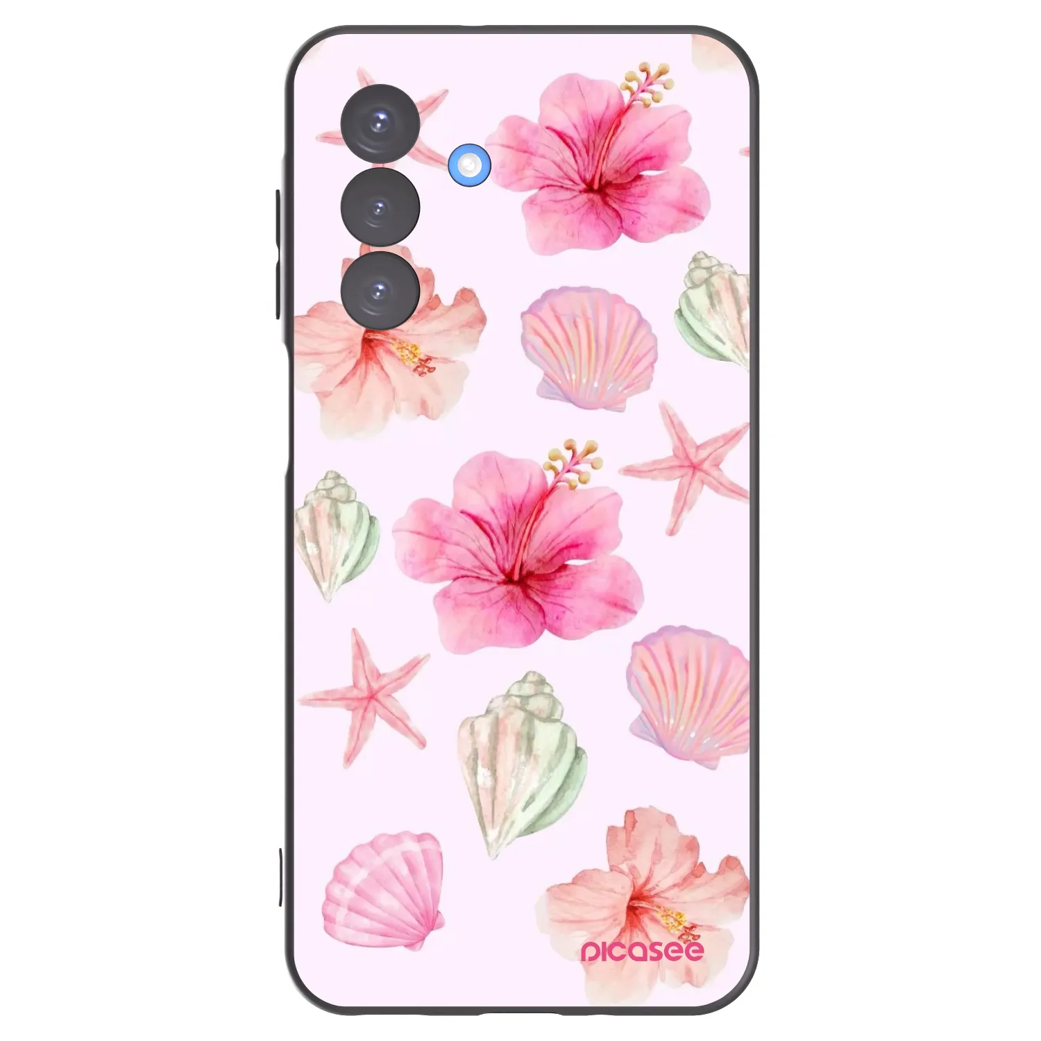 Picasee Μαύρη θήκη σιλικόνης για Samsung Galaxy A17 5G - Blush Lagoon