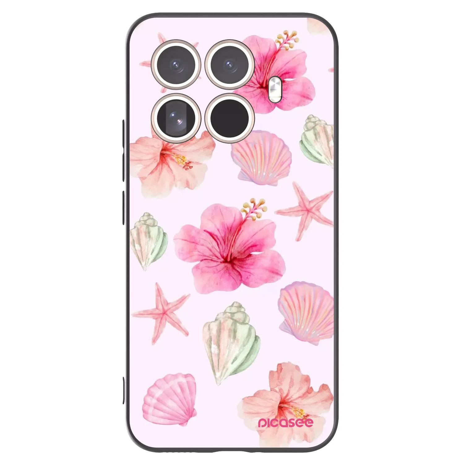 Picasee Μαύρη θήκη σιλικόνης για Xiaomi 15T Pro - Blush Lagoon