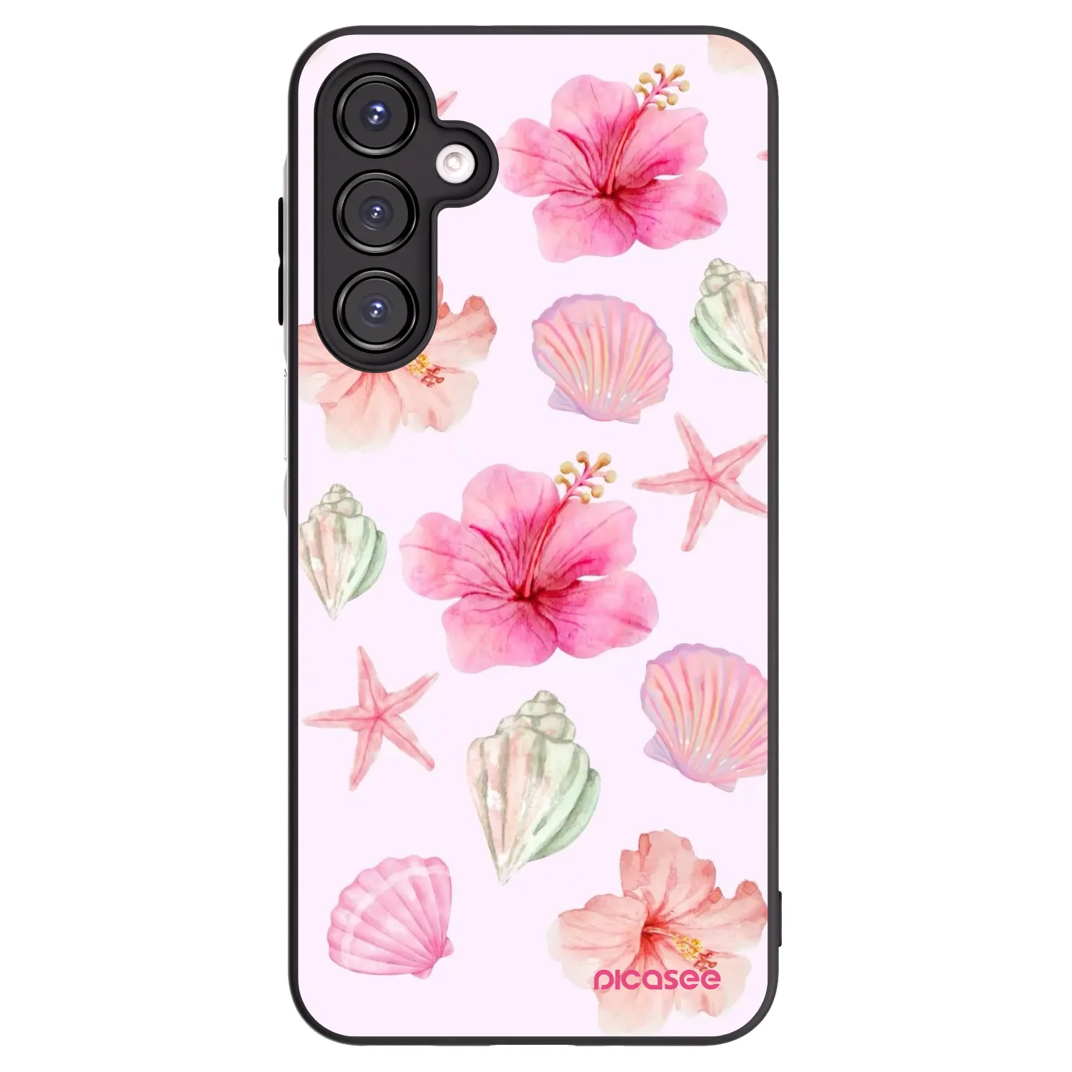 Picasee Μαύρη θήκη σιλικόνης για Samsung Galaxy A16 4G - Blush Lagoon