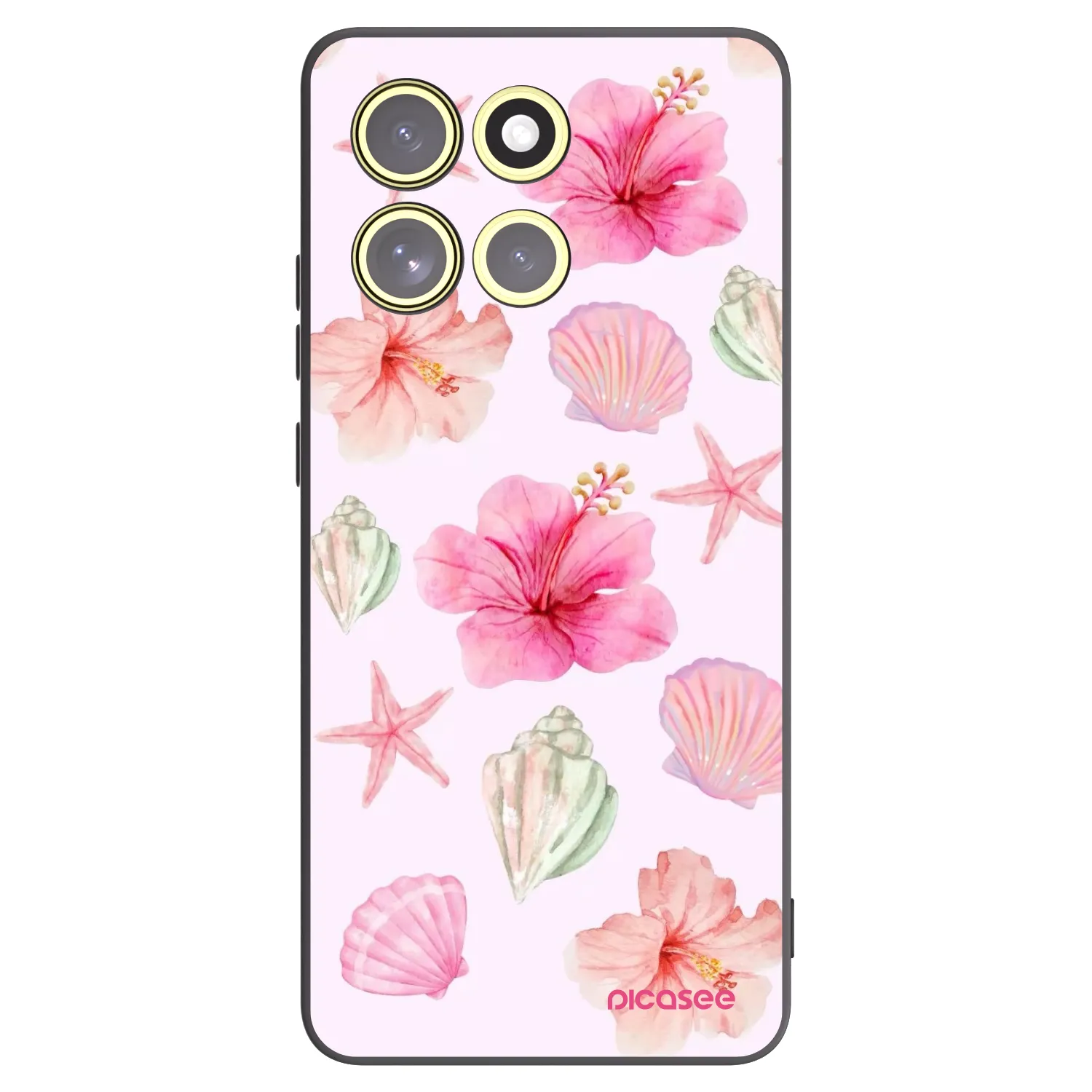Picasee Μαύρη θήκη σιλικόνης για Motorola Moto G86 Power 5G - Blush Lagoon