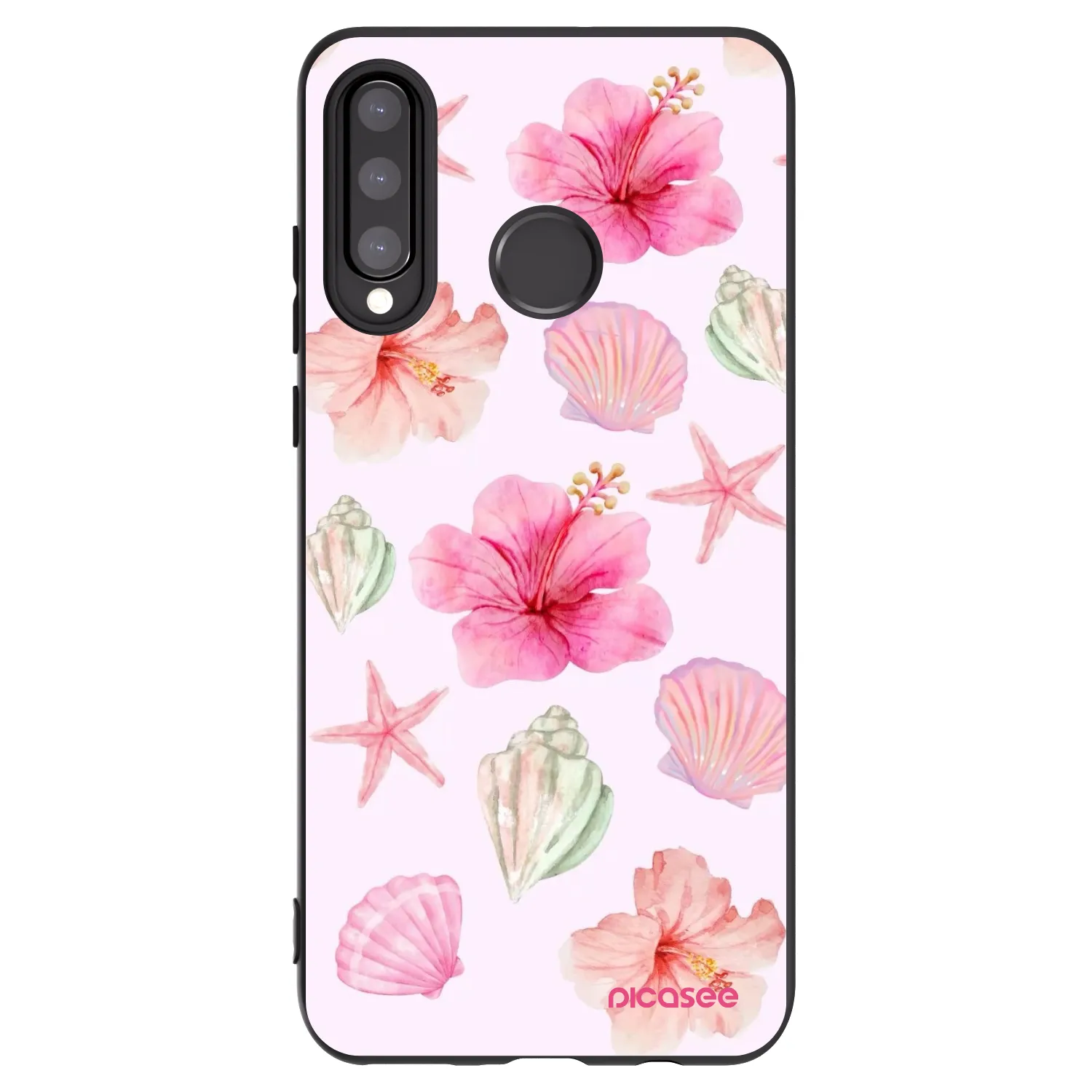 Picasee Μαύρη θήκη σιλικόνης για Huawei P30 Lite - Blush Lagoon