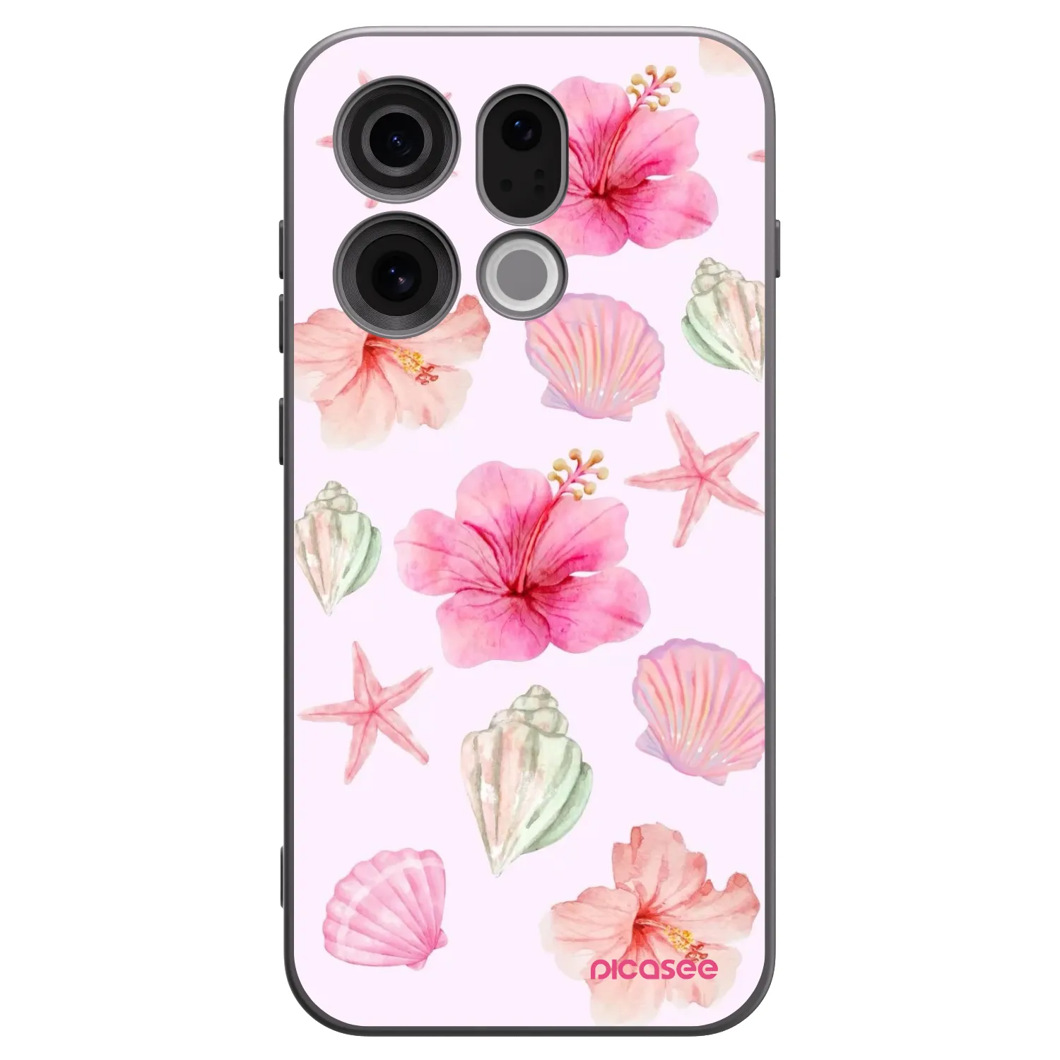 Picasee Μαύρη θήκη σιλικόνης για OPPO Find X9 - Blush Lagoon