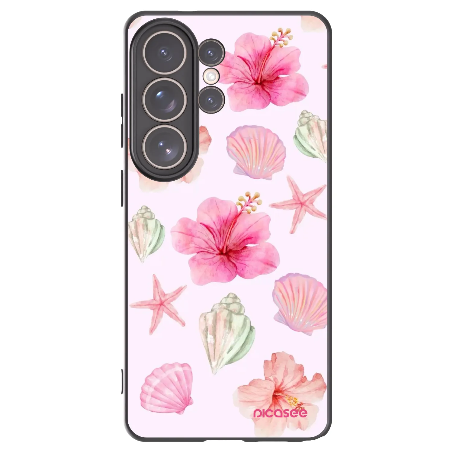 Picasee Μαύρη θήκη σιλικόνης για Samsung Galaxy S26 Ultra - Blush Lagoon