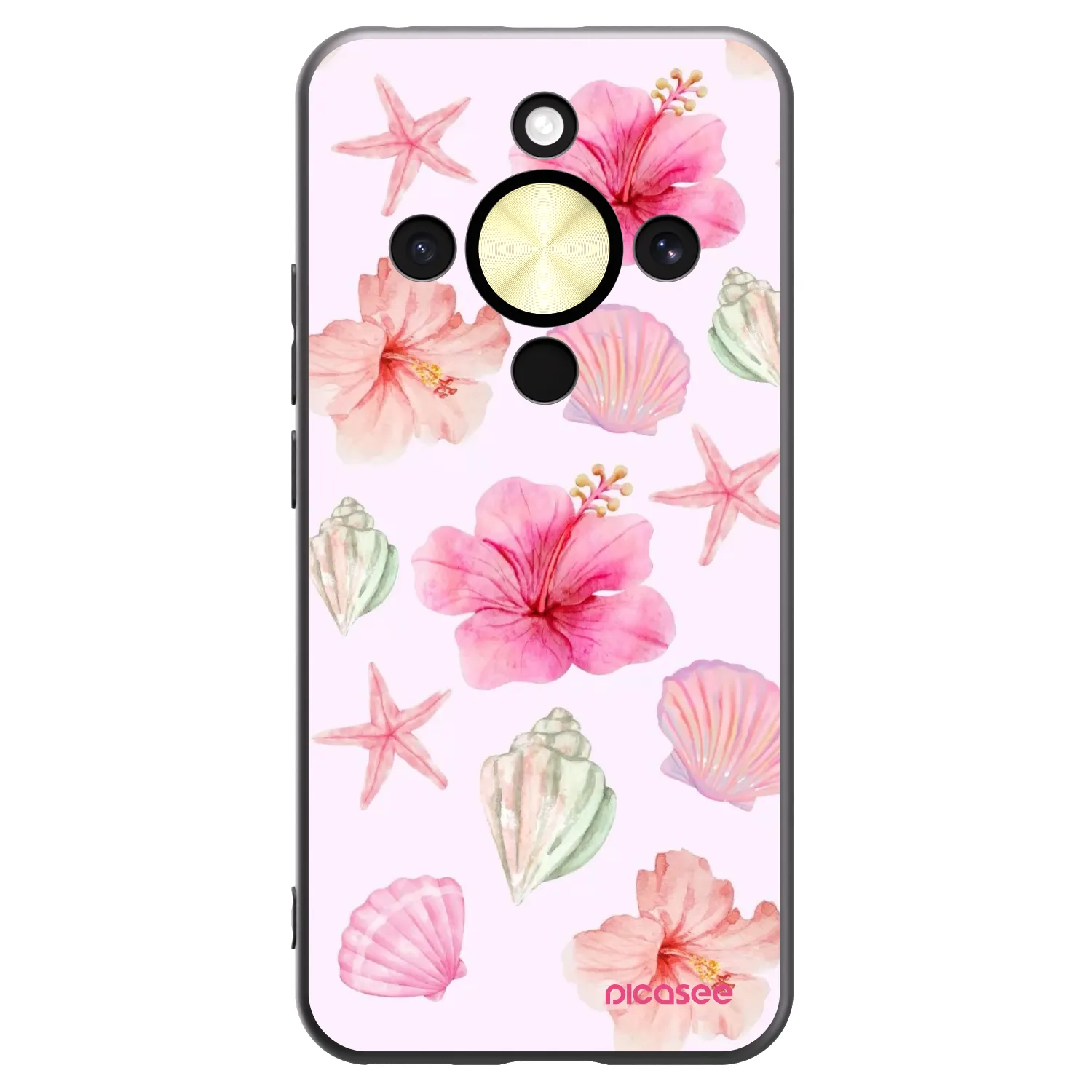 Picasee Μαύρη θήκη σιλικόνης για Honor Magic8 Lite 5G - Blush Lagoon