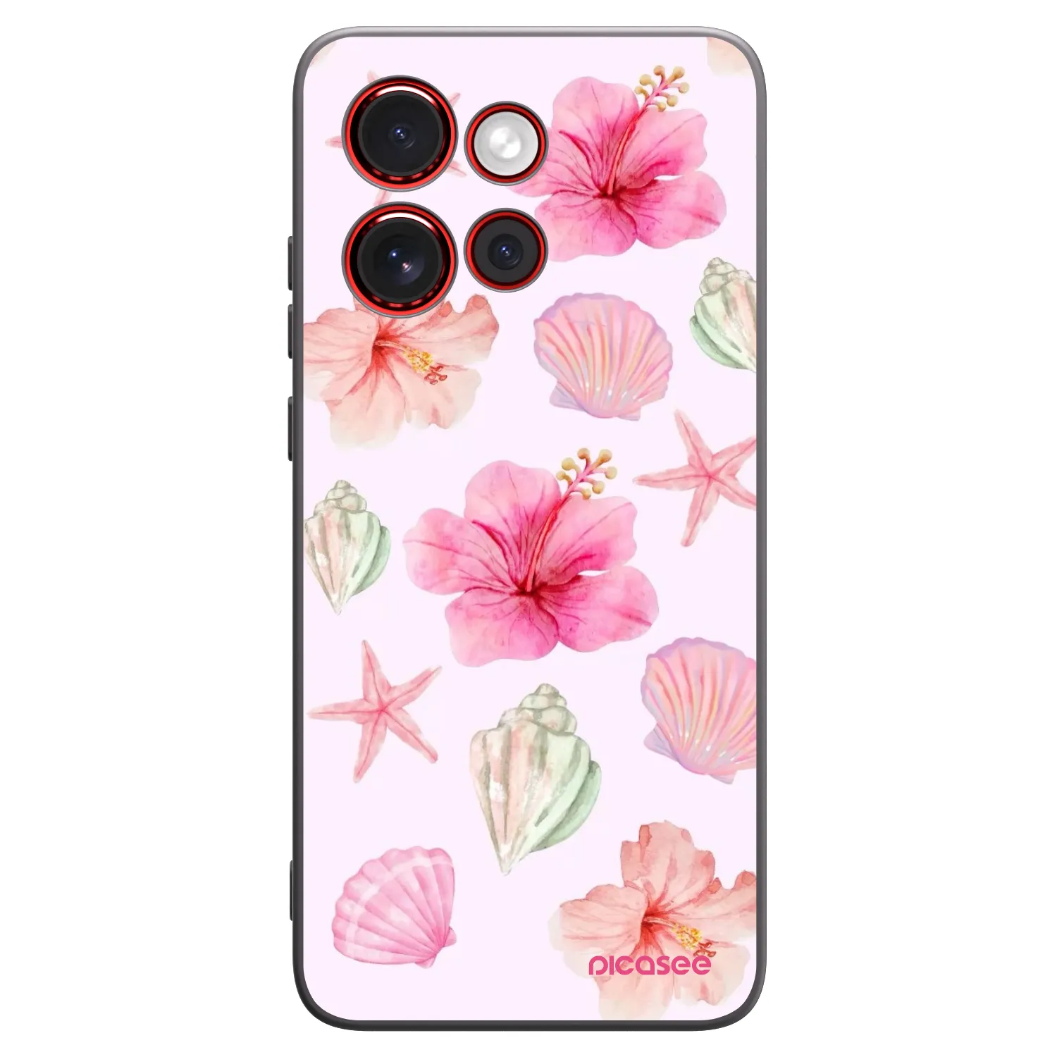 Picasee Μαύρη θήκη σιλικόνης για Motorola Edge 60 Neo 5G - Blush Lagoon