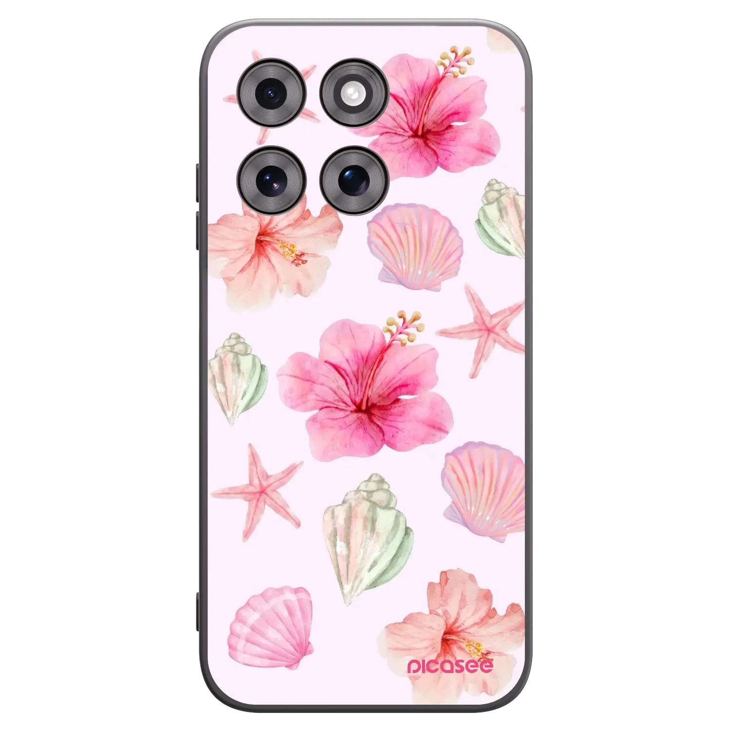 Picasee Μαύρη θήκη σιλικόνης για Motorola Moto G77 - Blush Lagoon