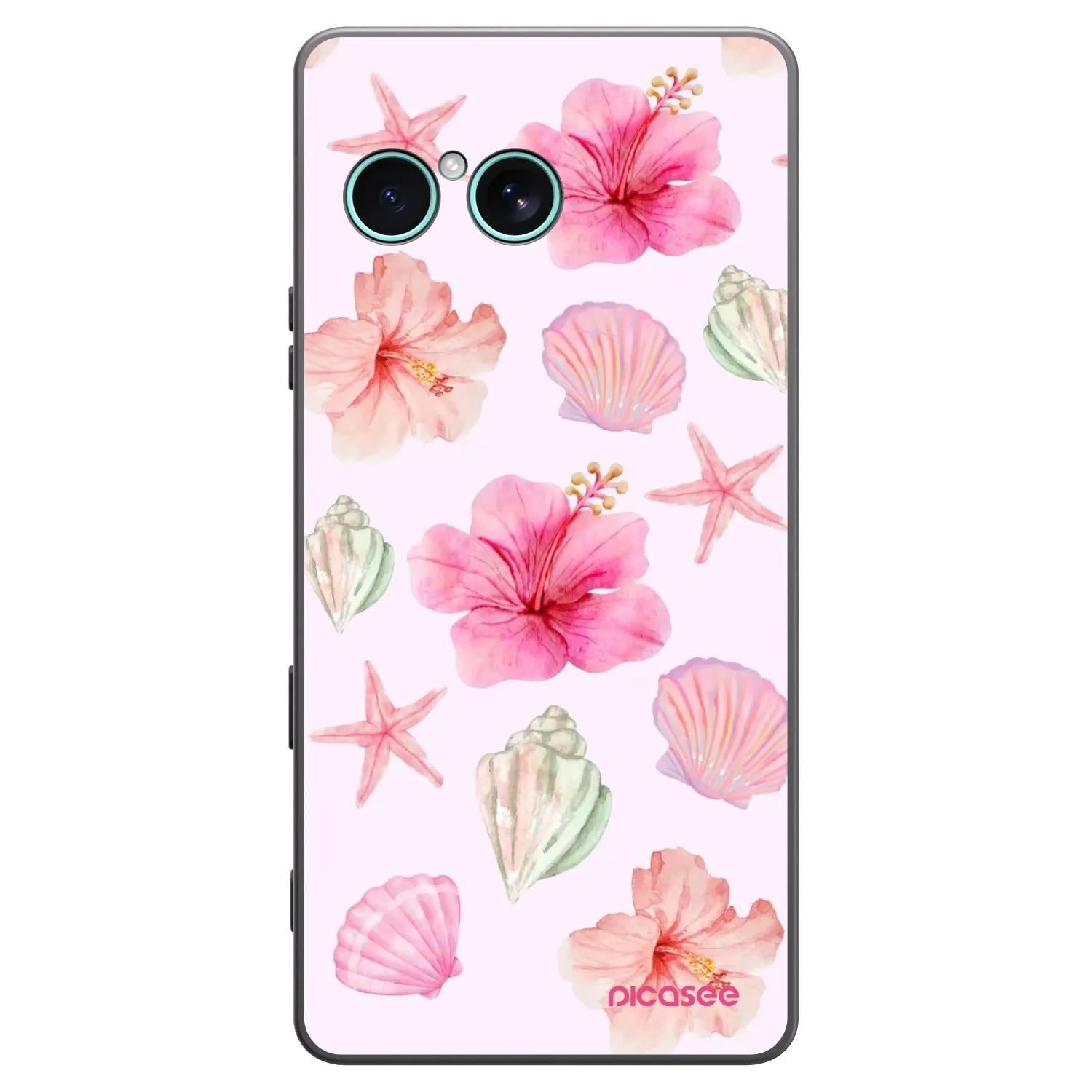 Picasee Μαύρη θήκη σιλικόνης για Sony Xperia 10 VII - Blush Lagoon