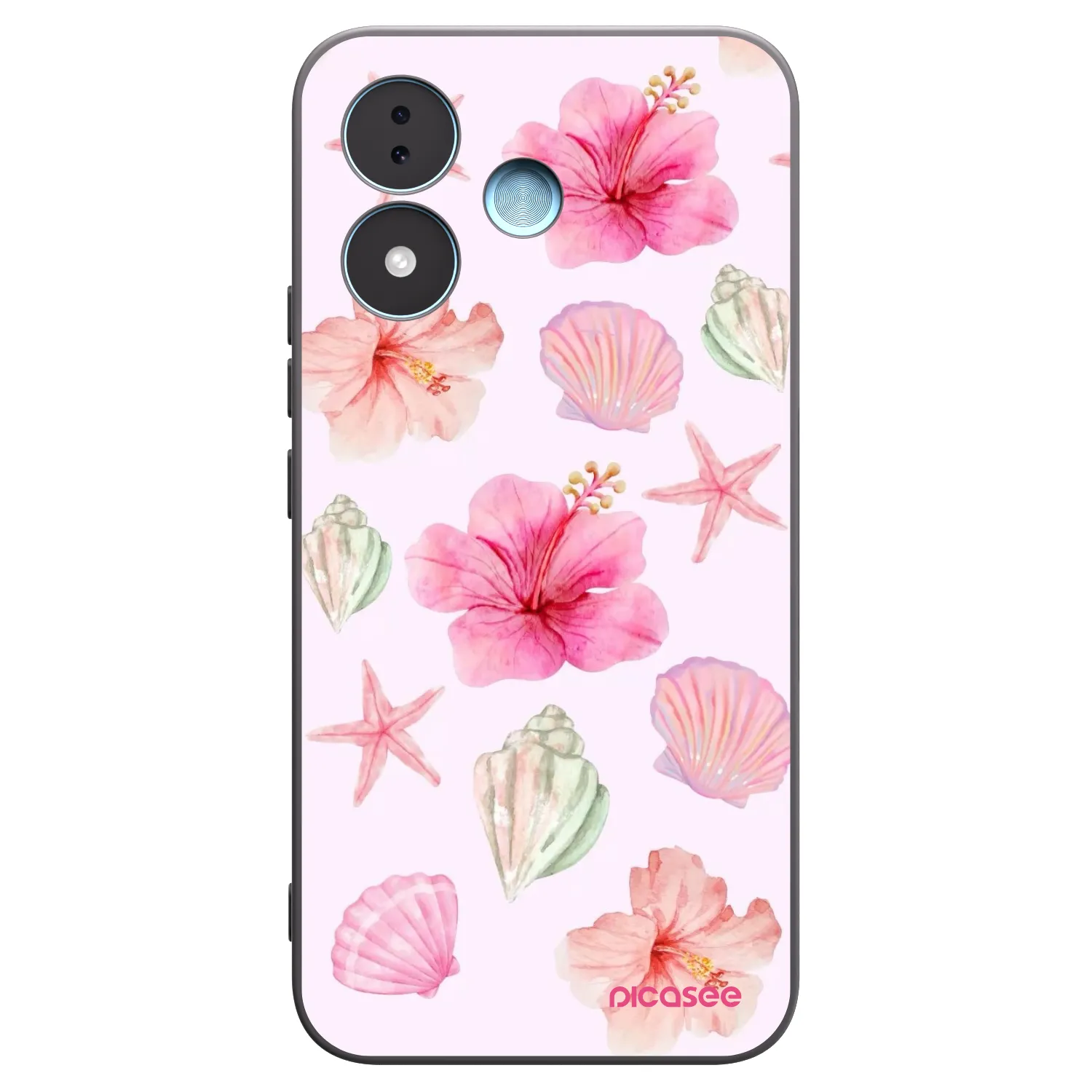 Picasee Μαύρη θήκη σιλικόνης για Xiaomi Redmi Note 17 5G - Blush Lagoon