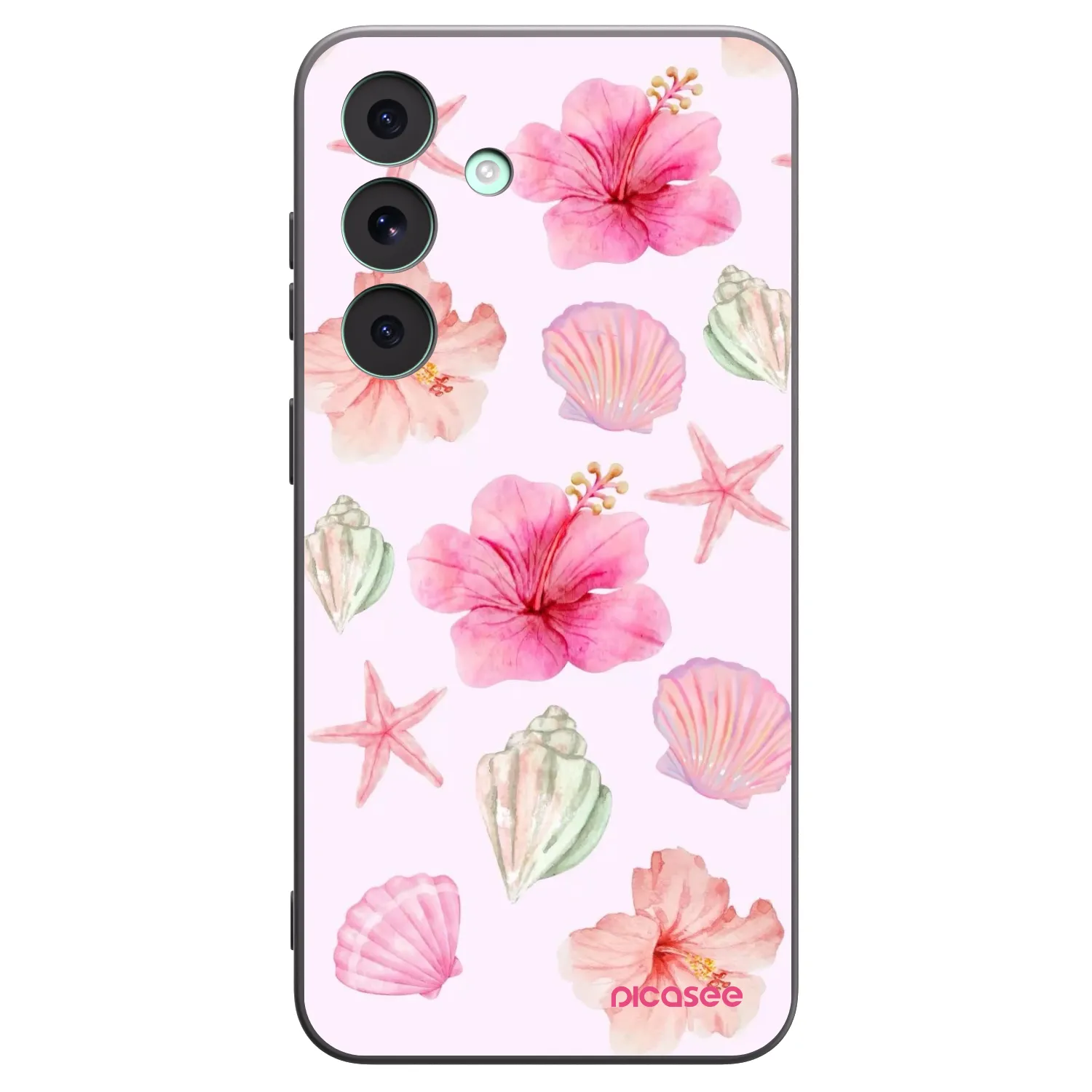 Picasee Μαύρη θήκη σιλικόνης για Samsung Galaxy S26 FE - Blush Lagoon