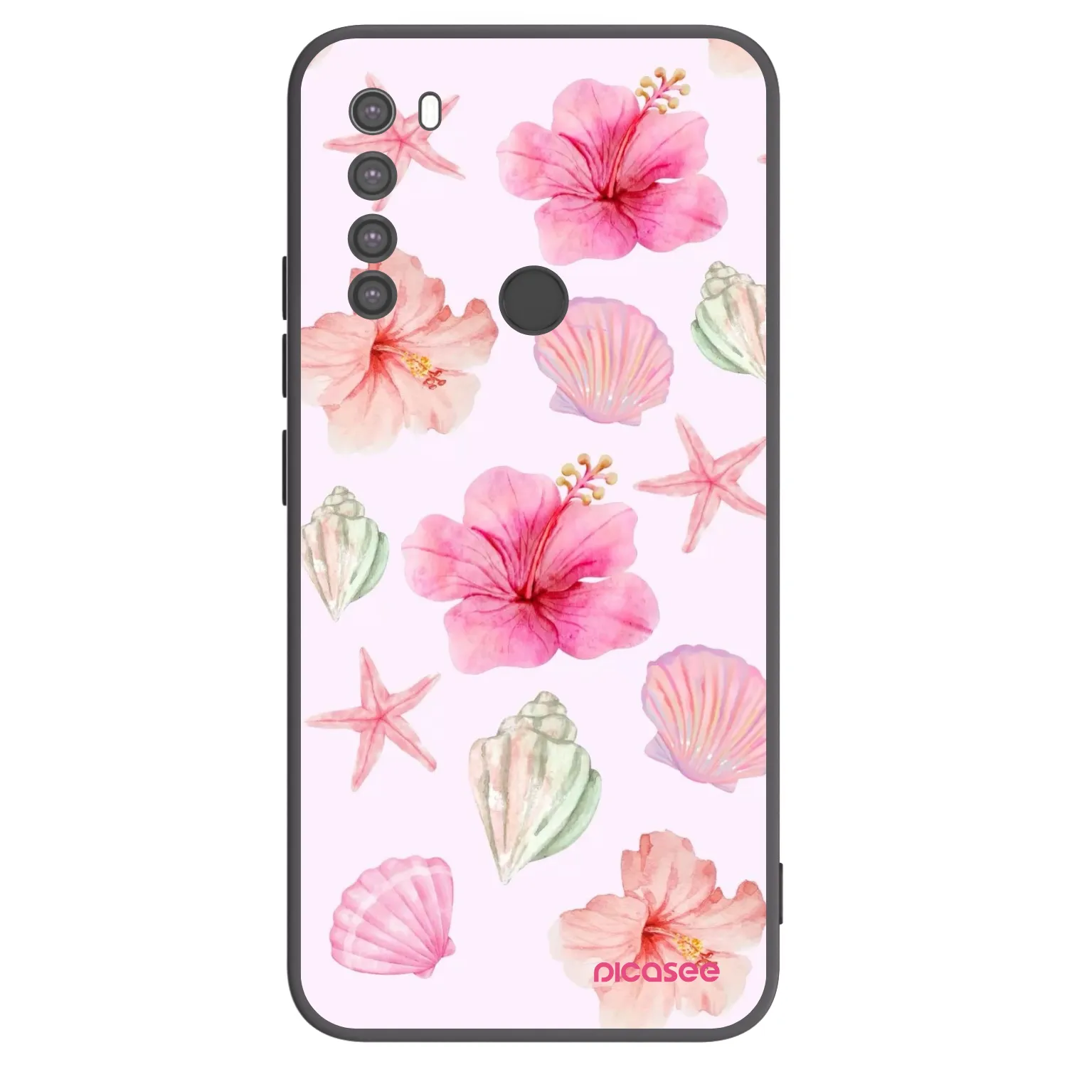Picasee Μαύρη θήκη σιλικόνης για Xiaomi Redmi Note 8 - Blush Lagoon