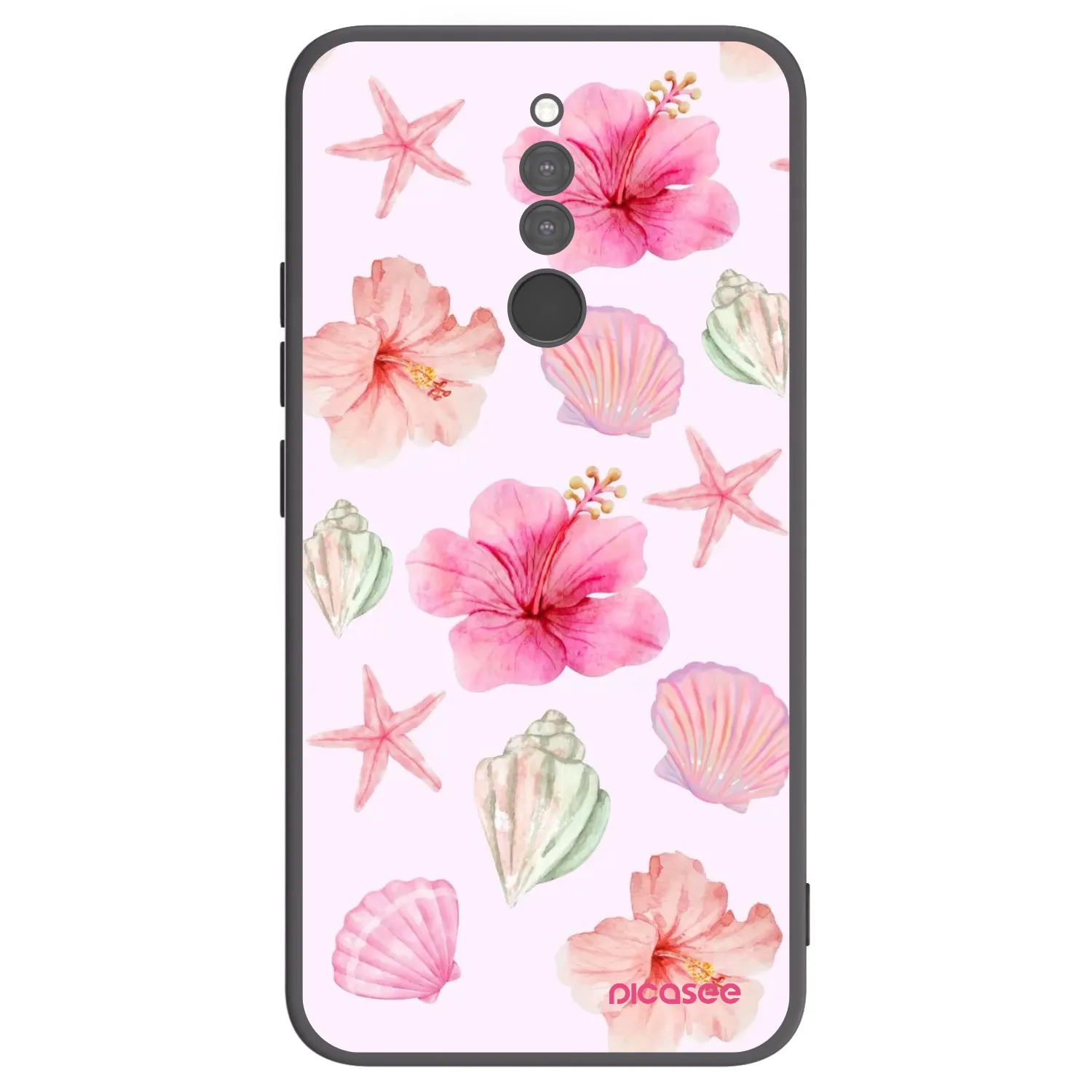 Picasee Μαύρη θήκη σιλικόνης για Xiaomi Redmi 8 - Blush Lagoon