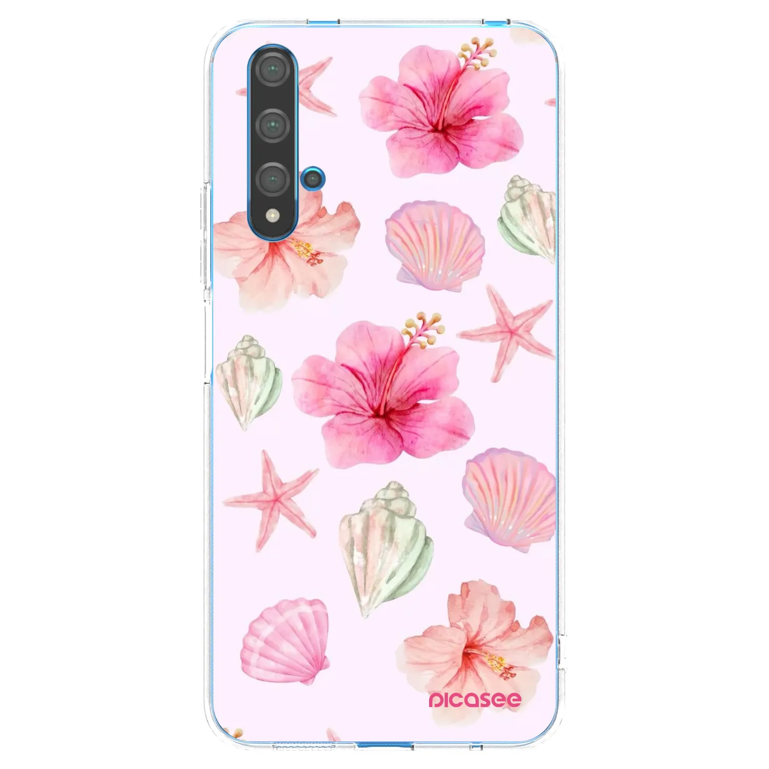 Picasee διαφανής θήκη σιλικόνης Huawei Nova 5T - Blush Lagoon