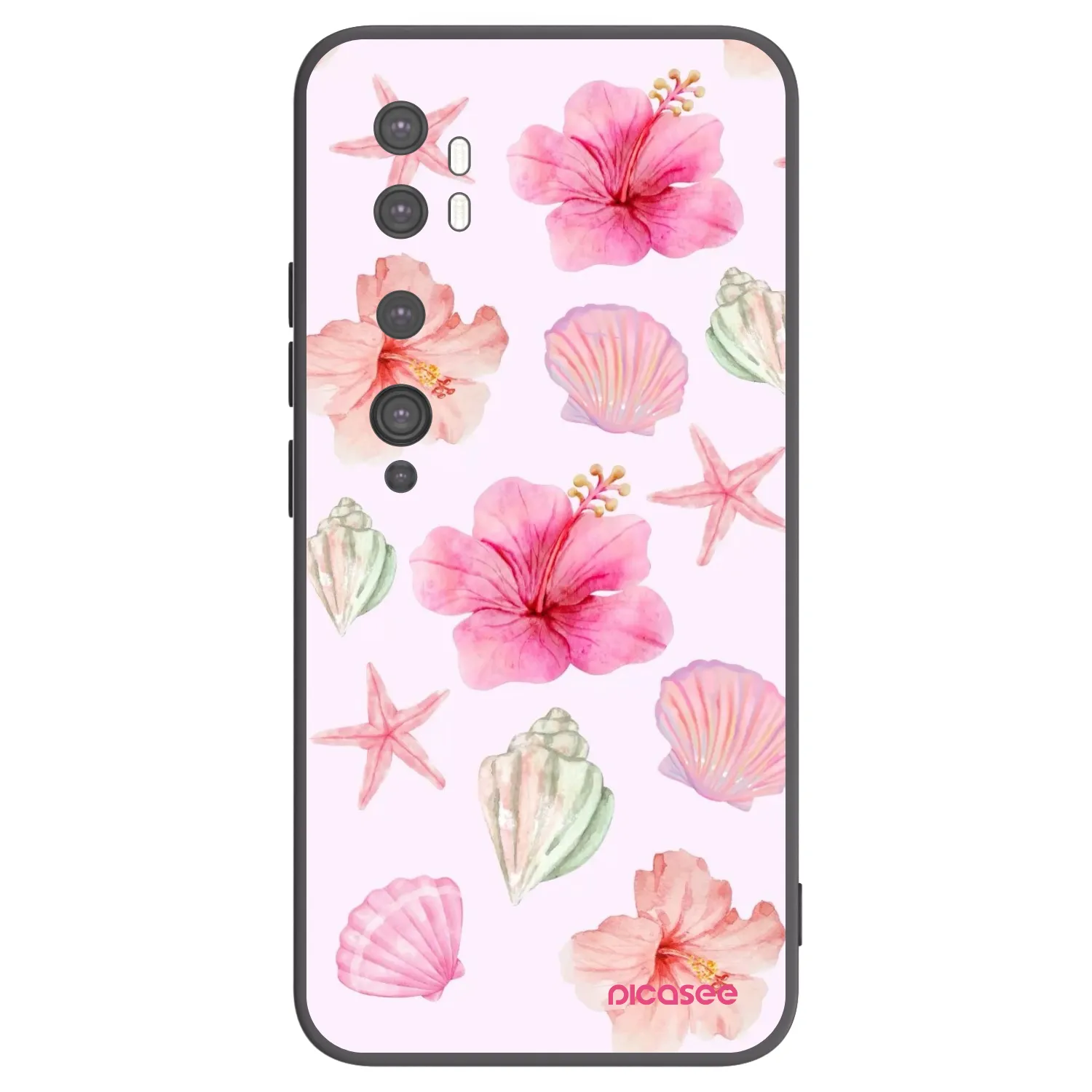Picasee Μαύρη θήκη σιλικόνης για Xiaomi Mi Note 10 (Pro) - Blush Lagoon