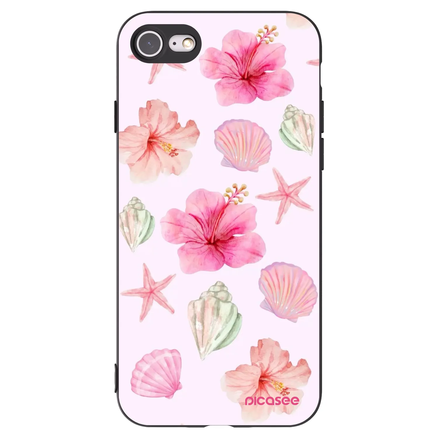 Picasee Μαύρη θήκη σιλικόνης για Apple iPhone SE 2020 - Blush Lagoon