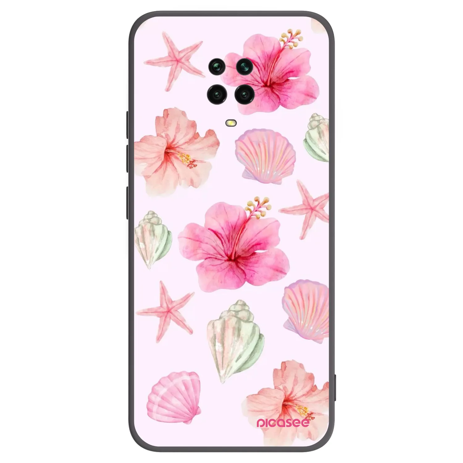 Picasee Μαύρη θήκη σιλικόνης για Xiaomi Redmi Note 9 Pro - Blush Lagoon