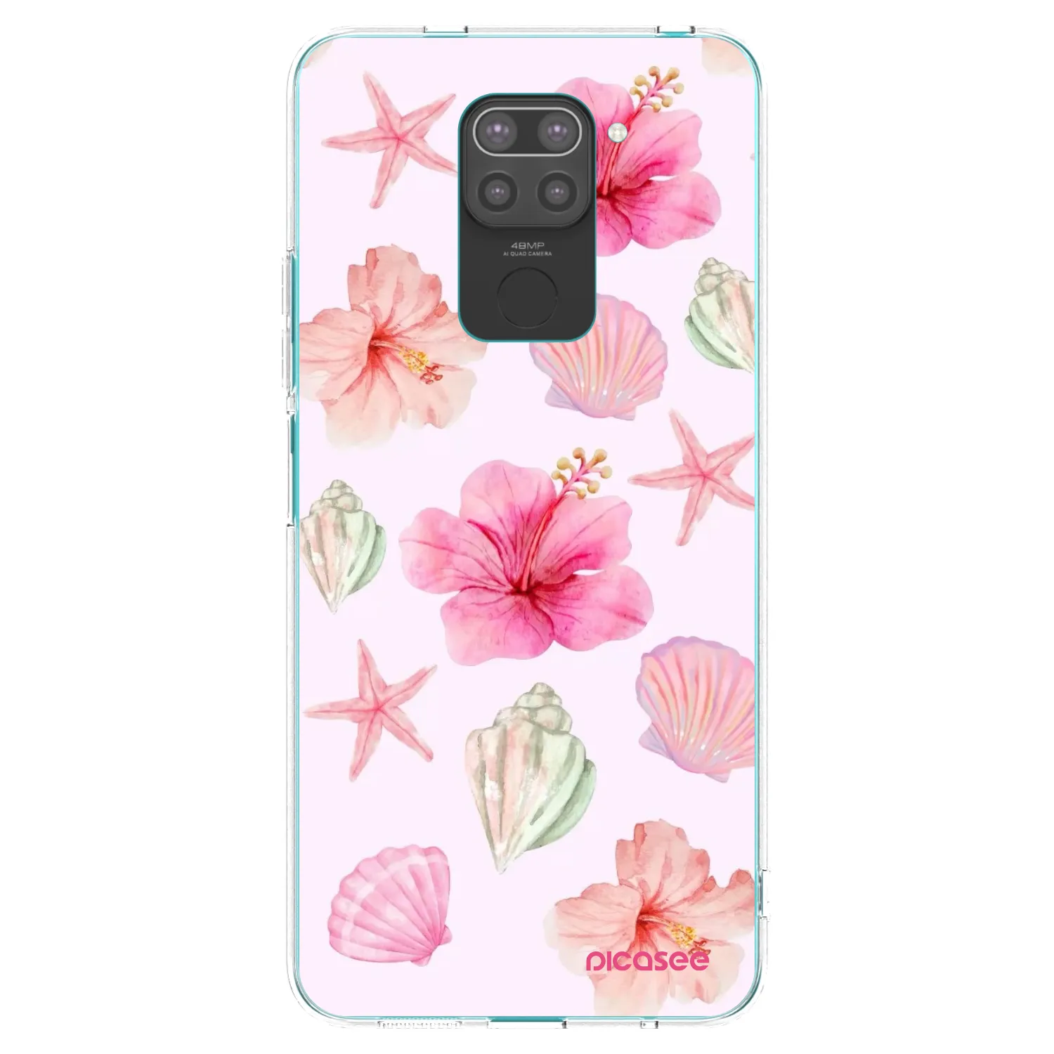 Picasee Μαύρη θήκη σιλικόνης για Xiaomi Redmi Note 9 - Blush Lagoon