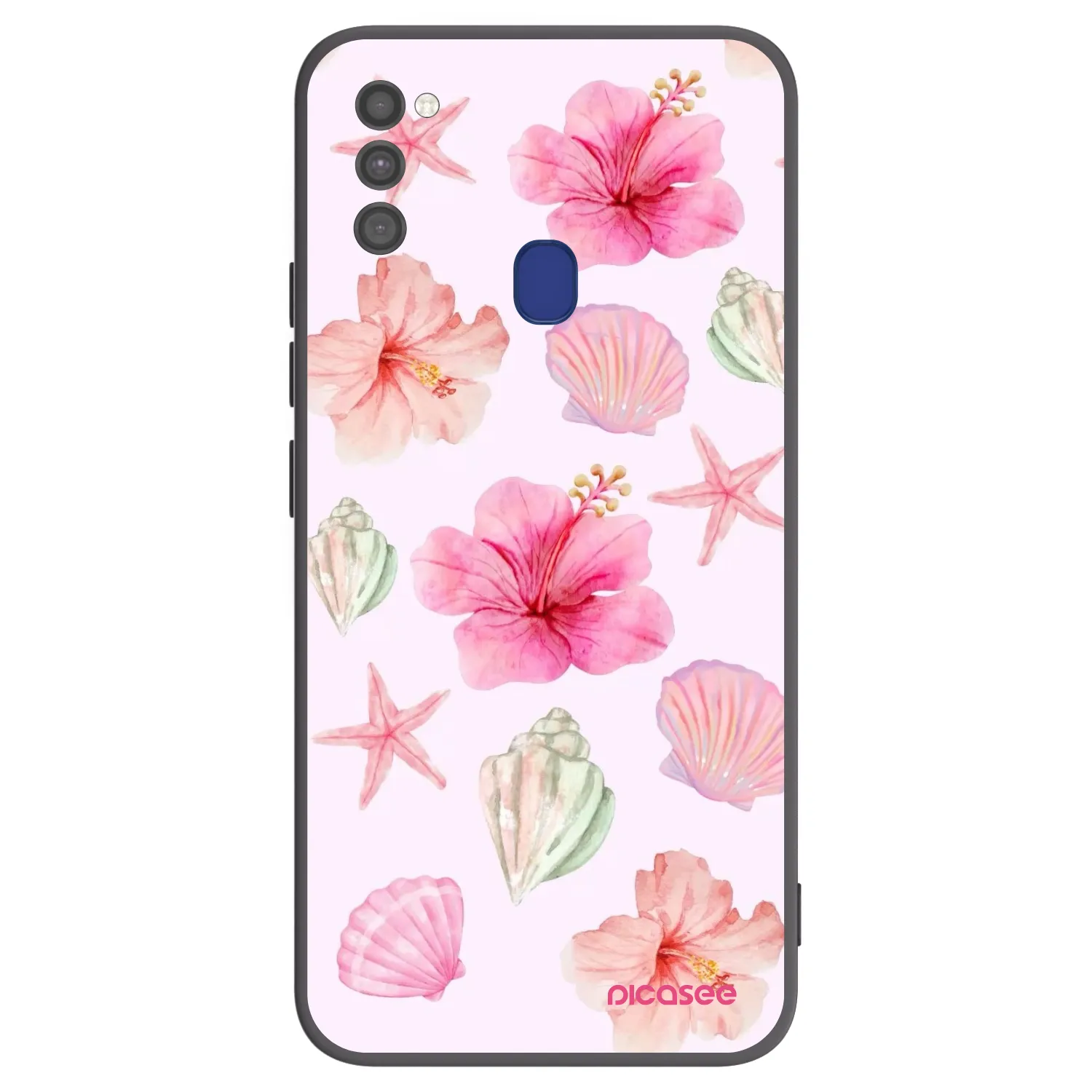 Picasee Μαύρη θήκη σιλικόνης για Samsung Galaxy M21 M215F - Blush Lagoon