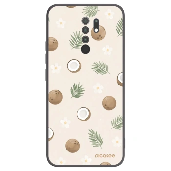 Picasee Μαύρη θήκη σιλικόνης για Xiaomi Redmi 9 - Coconut Breeze