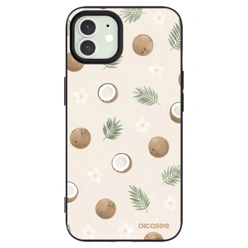 Picasee Μαύρη θήκη σιλικόνης για Apple iPhone 12 - Coconut Breeze