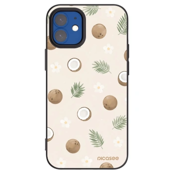 Picasee Μαύρη θήκη σιλικόνης για Apple iPhone 12 mini - Coconut Breeze