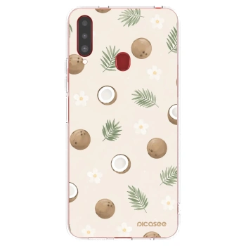 Picasee διαφανής θήκη σιλικόνης Samsung Galaxy A20s - Coconut Breeze