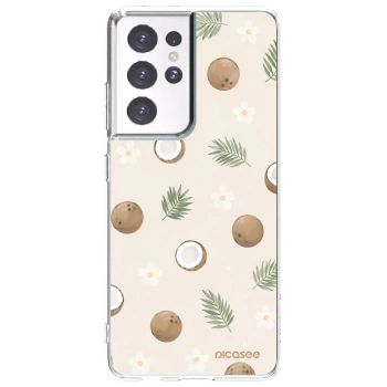 Picasee διαφανής θήκη σιλικόνης Samsung Galaxy S21 Ultra 5G G998B - Coconut Breeze