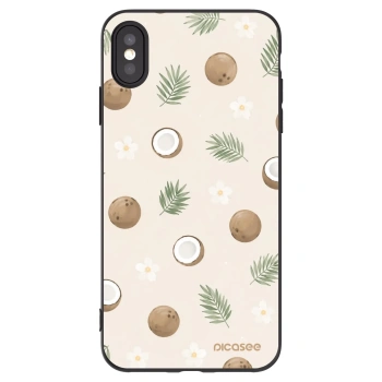 Picasee Μαύρη θήκη σιλικόνης για Apple iPhone XS Max - Coconut Breeze