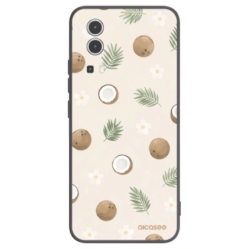 Picasee Μαύρη θήκη σιλικόνης για Vivo Y72 5G - Coconut Breeze