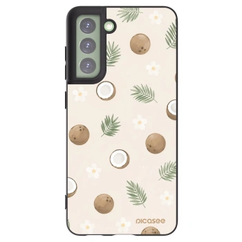 Picasee Μαύρη θήκη σιλικόνης για Samsung Galaxy S21 FE 5G - Coconut Breeze