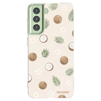 Picasee διαφανής θήκη σιλικόνης Samsung Galaxy S21 FE 5G - Coconut Breeze