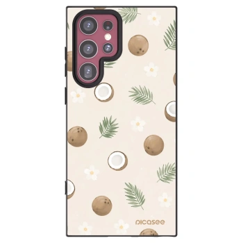 Picasee Μαύρη θήκη σιλικόνης για Samsung Galaxy S22 Ultra 5G - Coconut Breeze