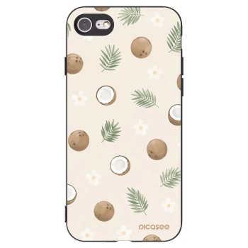 Picasee Μαύρη θήκη σιλικόνης για Apple iPhone SE 2022 - Coconut Breeze
