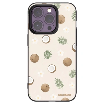 Picasee Μαύρη θήκη σιλικόνης για Apple iPhone 14 Pro - Coconut Breeze