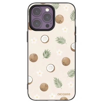 Picasee Μαύρη θήκη σιλικόνης για Apple iPhone 14 Pro Max - Coconut Breeze