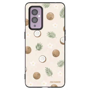Picasee Μαύρη θήκη σιλικόνης για OnePlus 9 - Coconut Breeze