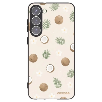 Picasee Μαύρη θήκη σιλικόνης για Samsung Galaxy S23+ 5G - Coconut Breeze