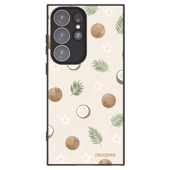 Picasee Μαύρη θήκη σιλικόνης για Samsung Galaxy S23 Ultra 5G - Coconut Breeze