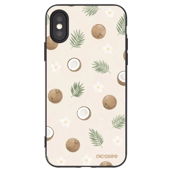 Picasee Μαύρη θήκη σιλικόνης για Apple iPhone X/XS - Coconut Breeze