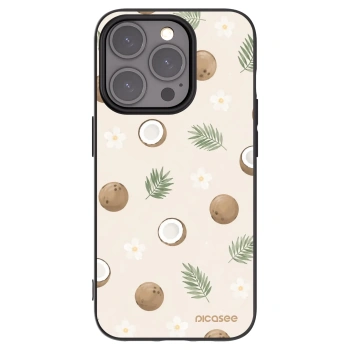 Picasee Μαύρη θήκη σιλικόνης για Apple iPhone 15 Pro - Coconut Breeze